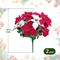 18.5" Christmas Flowers for Cemetery Faux Christmas Floral Arrangement with Faux Cone for Grave Centerpiece Home Décor
